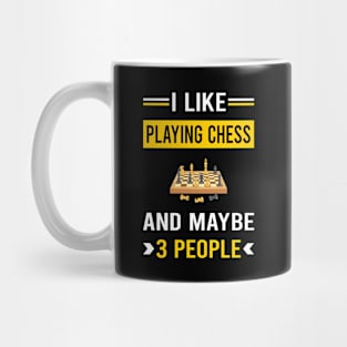 3 People Playing Chess Mug